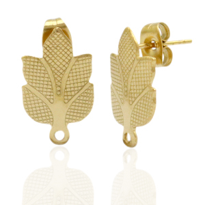 Orecchini in acciaio inossidabile ovale con anellino oro