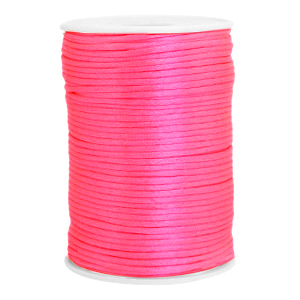 Cordoncino di raso 2.5mm rosa neon
