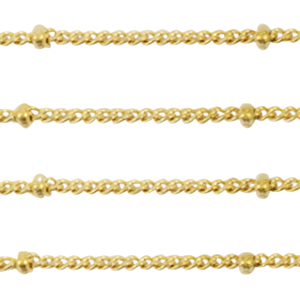 Componenti in acciaio inossidabile catena a rol&ograve; grumetta con palline oro