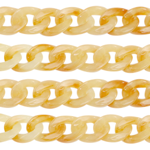 Catena in acrilico 19mm arancione ambra