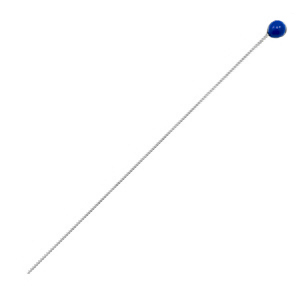 Componenti di metallo DQ chiodini testa tonda 52mm argento antico-blu denim (privo di nichel)