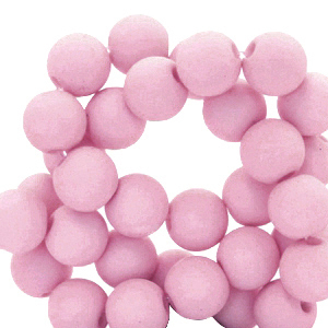 Perline in acrilico 4 mm opaca rosa lilla