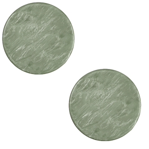Cabochon Polaris Elements 12 mm piatto Lively verde mare