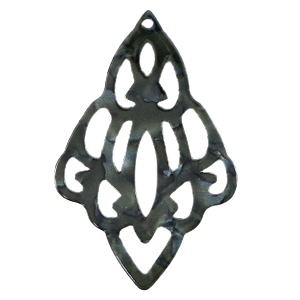 Pendenti in resina barocco diamante nero