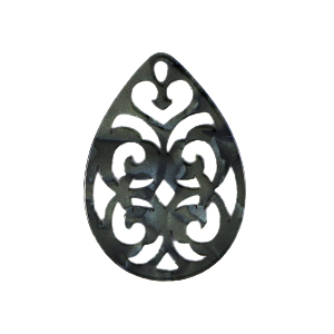 Pendenti in resina barocco goccia nero