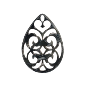 Pendenti in resina barocco goccia blu jeans