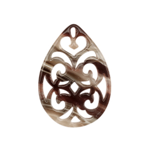 Pendenti in resina barocco goccia marrone misto