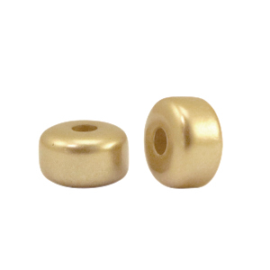 Perline Polaris rondella 6x4mm metallica shiny marrone cedro&nbsp;