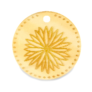 Ciondoli Plexx 20mm Fiore di nascita Settembre-Aster oro