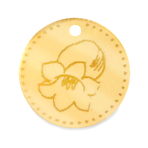 Ciondoli Plexx 20mm Fiore di nascita Maggio-Mughetto oro