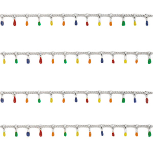 Componenti in acciaio inossidabile catena a rol&ograve; spike argento-multicolore