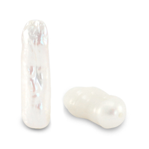 BQ Perle di acqua dolce di alta lucentezza irregolare bianco naturale