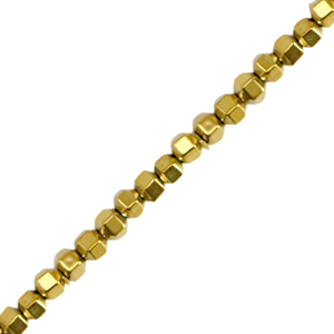 Perline di ematite esagono 2mm oro