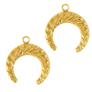 Ciondoli in acciaio inossidabile luna oro