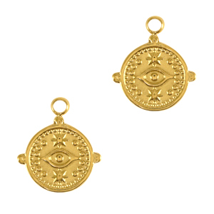 Ciondoli in acciaio inossidabile occhio della provvidenza oro