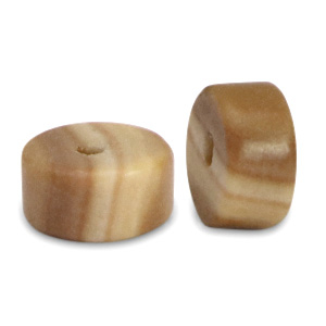 Perline di pietra naturale Calcite a dischetto 4xmm marrone