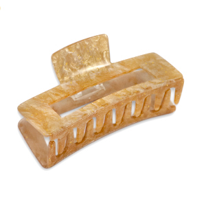 Accessori fermaglio per capelli marrone dorato glitterato