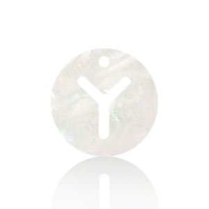 Pendenti di conchiglia prodotti speciali lettera Y bianco (colore naturale)
