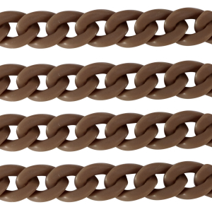 Catena in acrilico 18mm opaca marrone savana