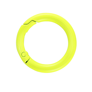 Componenti colorati anello bris&eacute; portachiavi giallo neon