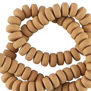 Perline di polimero rondella 7mm marrone