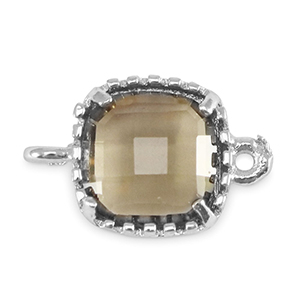 Distanziatori di vetro Crystal Glass quadrato diamante nero-argento