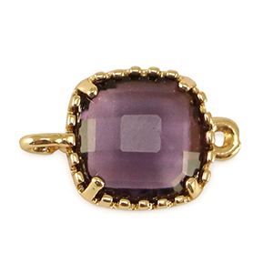 Distanziatori di vetro Crystal Glass quadrato viola-oro