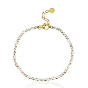 Bracciali in acciaio inossidabile oro-cristallo