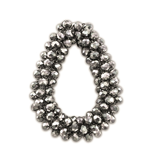 Ciondoli sfaccettati goccia argento