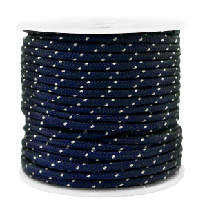 Cordoncino tubolare intrecciato 2mm blu