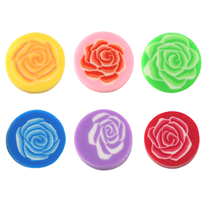 Perline di polimero rosa 10mm multicolore