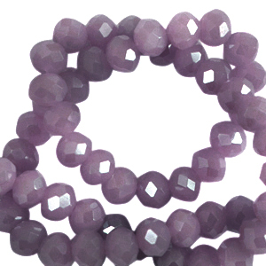 Perline sfaccettate 4x3mm rondella viola africano-effetto perlato