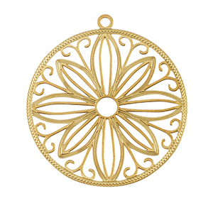 Ciondoli in acciaio inossidabile boh&eacute;mien 30mm oro