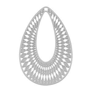 Ciondoli in acciaio inossidabile boh&eacute;mien goccia argento