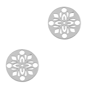 Ciondoli in acciaio inossidabile distanziatore boh&eacute;mien 14mm argento