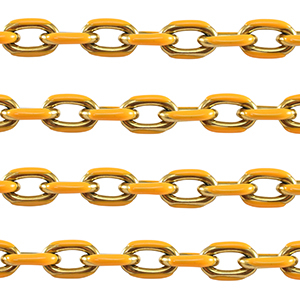Componenti in acciaio inossidabile a rol&ograve; ovale anchor cable links oro-arancione