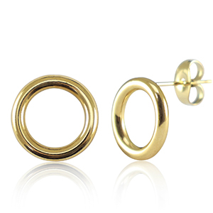 Orecchini in acciaio inossidabile 12mm oro