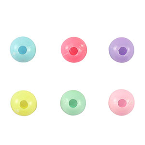 Perline con look acrilico multicolore pastello