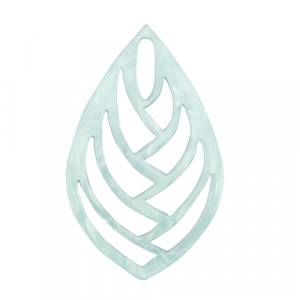 Pendenti in resina foglia blu cielo