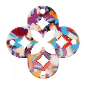 Pendenti in resina mosaico coriandoli multicolori