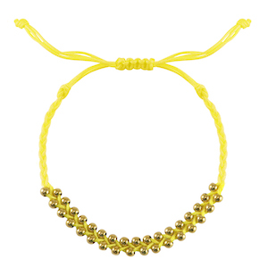 Braccialetti alla moda perline in acciaio inossidabile giallo-oro