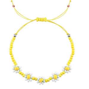 Braccialetti alla moda fiore giallo-blanco