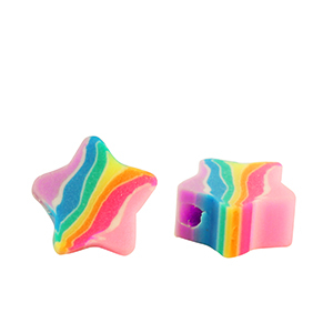 Perline di polimero stella multicolore