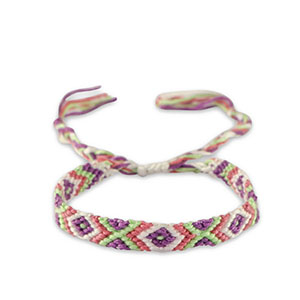 Braccialetti alla moda viola vittoriano-bianco