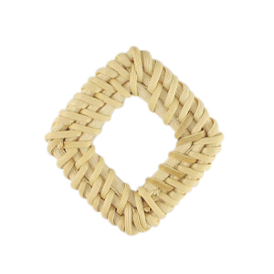 Pendente in rattan rombo bianco naturale