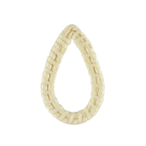 Pendente in rattan goccia bianco naturale