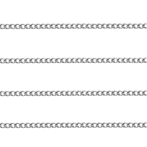 Componenti in acciaio inossidabile catena a rol&ograve; grumetta argento