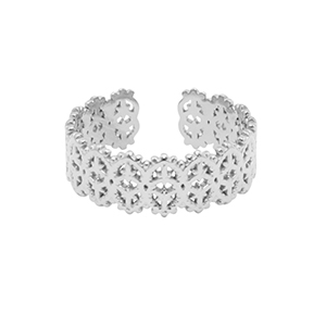 Anelli in acciaio inossidabile argento