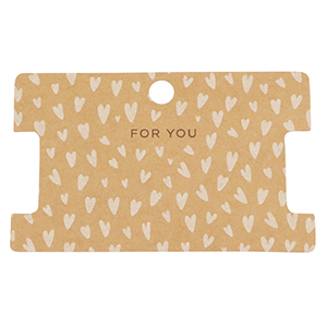 Cartoncini per bigiotteria "for you" marrone