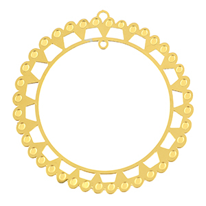 Ciondoli in acciaio inossidabile boh&eacute;mien 48mm oro